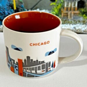 Starbucks Coffee Mug Chicago You Are Here Collection Cup Ceramic 2015 14 oz